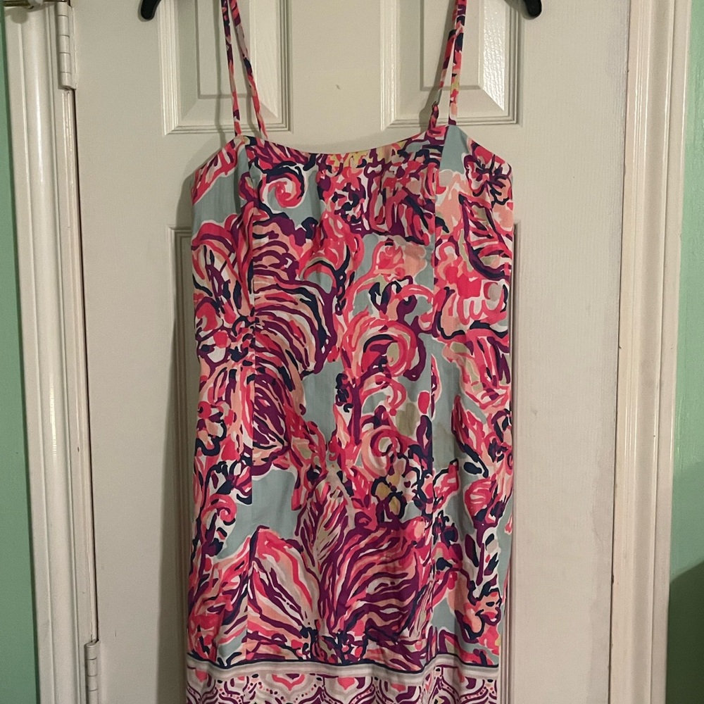Lilly Pulitzer Pink Mini Sundress with Spaghetti Straps